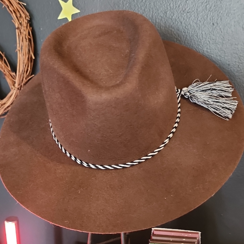 Peter Grimm Brown Fedora with Tassel